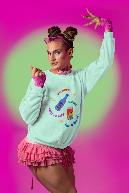 Queer N Beer Gender-Free Sweatshirt