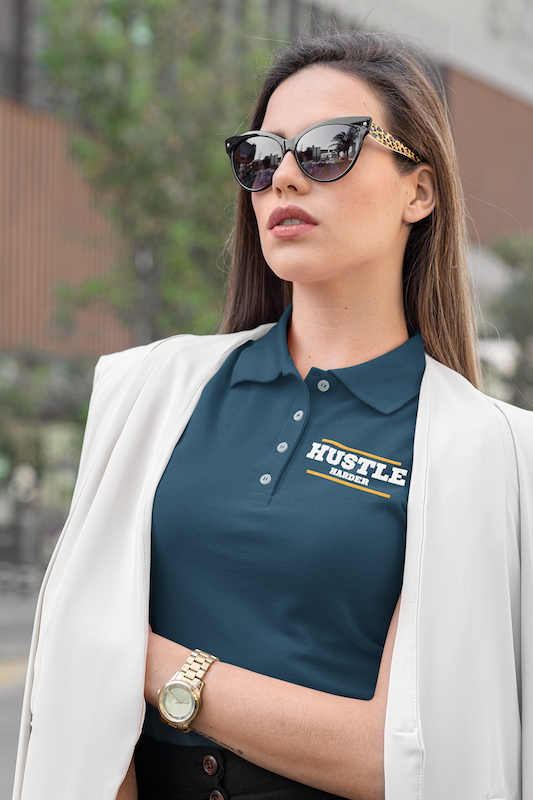 Hustle Harder Women's Polo