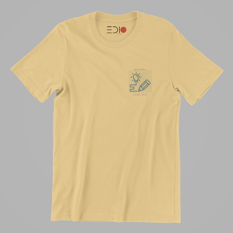 Make You Own Round Neck T-Shirt in Beige