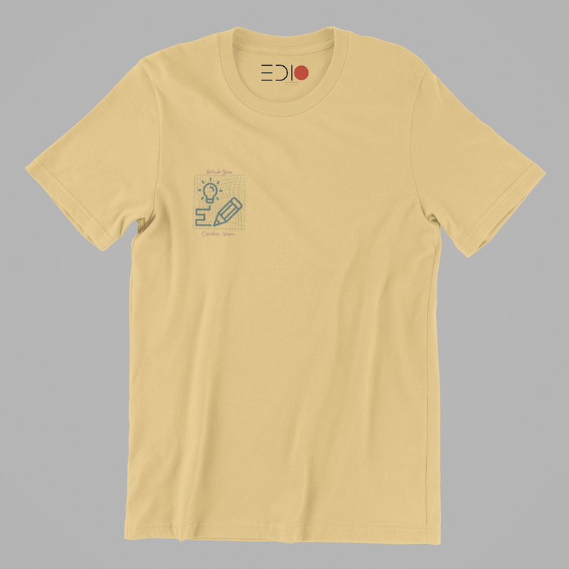 Make You Own Round Neck T-Shirt in Beige