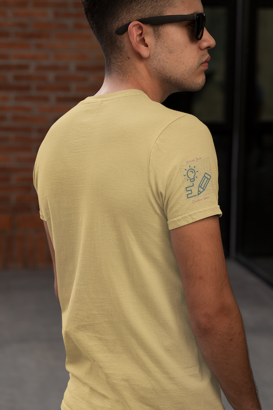 Make You Own Round Neck T-Shirt in Beige