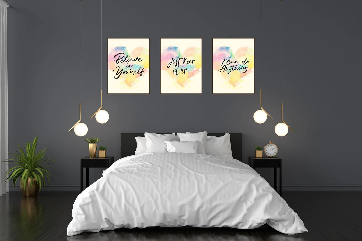 Believe in yourself Trio - A set of 3 Digital Poster for Motivation to believe in yourself