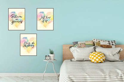 Believe in yourself Trio - A set of 3 Digital Poster for Motivation to believe in yourself