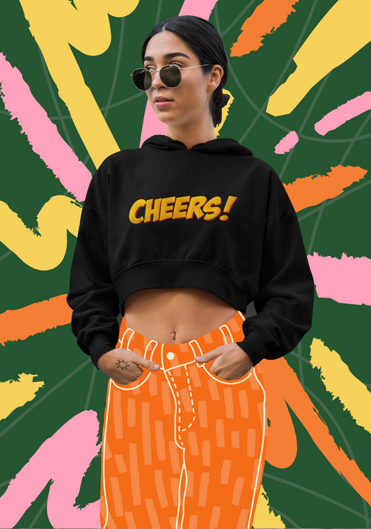 Cheers Crop Hoodie