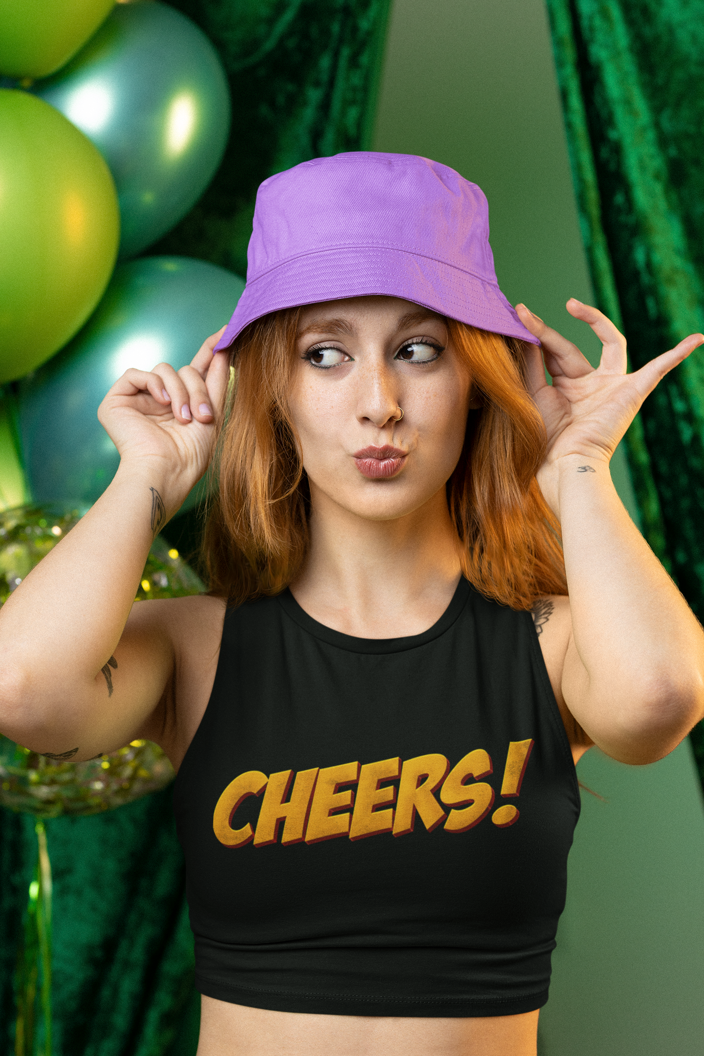 Cheers Crop Tank Top