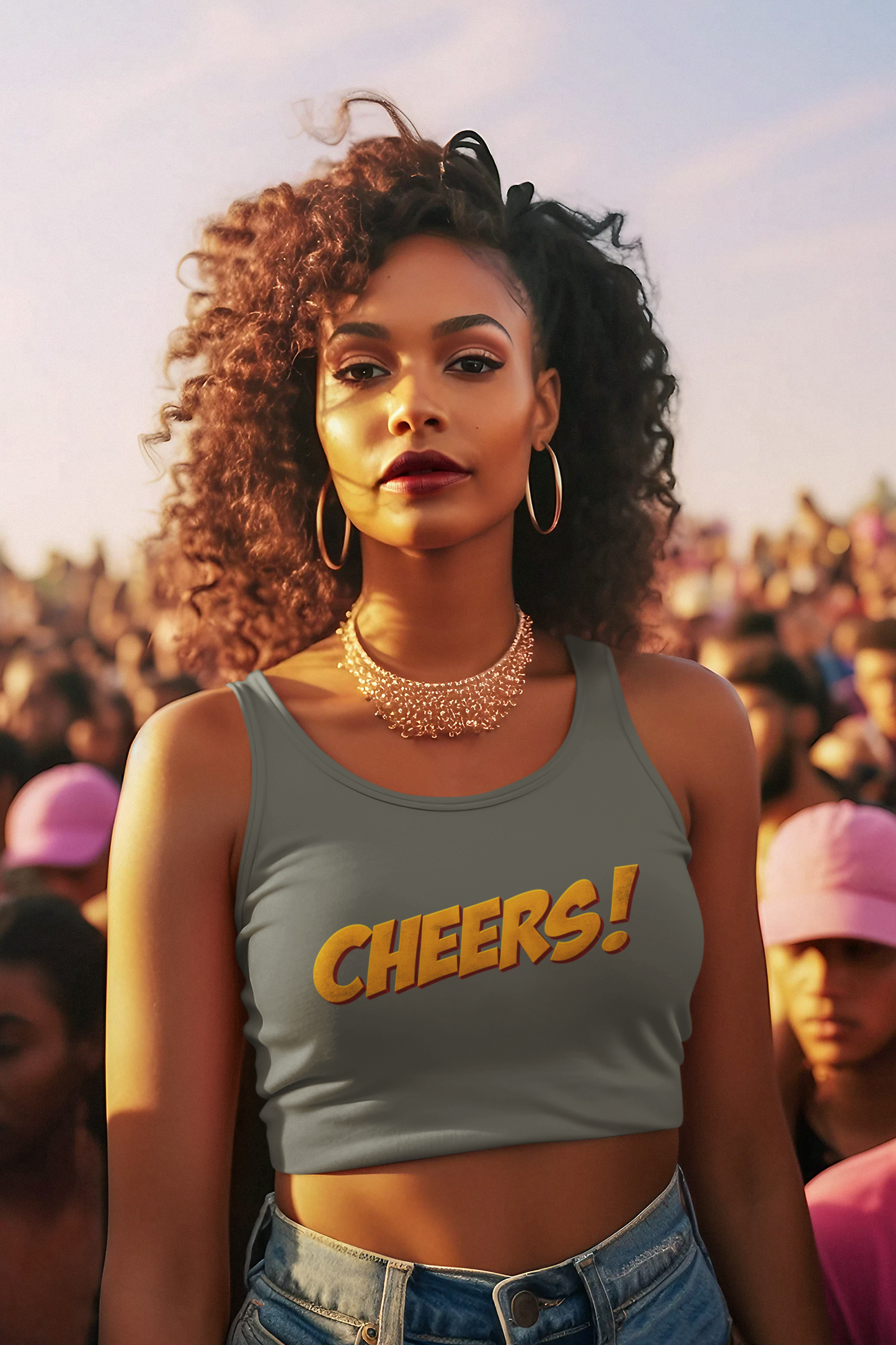 Cheers Crop Tank Top