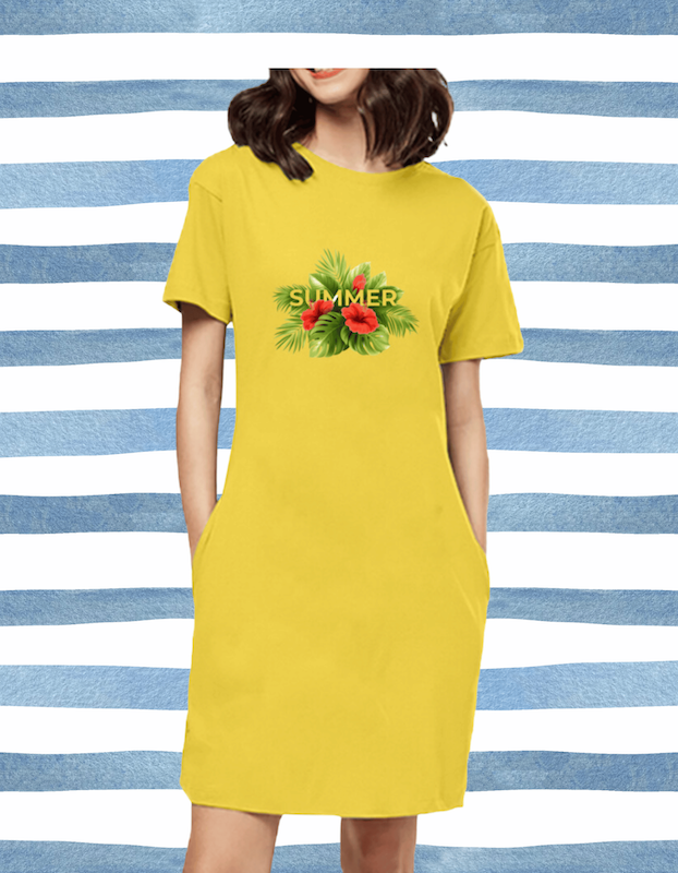 Summer T-Shirt Dress with Pockets