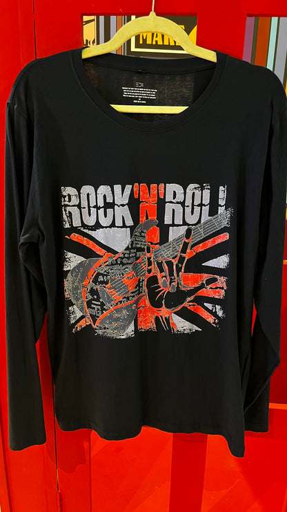 Rock and Roll Full Sleeve Men's T-Shirt