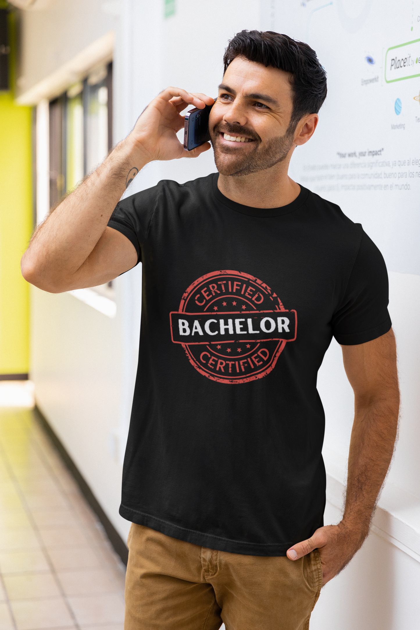 Certified Bachelor - Men's T-Shirt