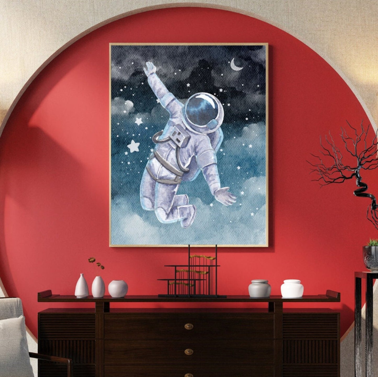 Space, the Ultimate 'Me Time': Get Your 'Need Some Space' Astronaut Digital Poster Today for your bedroom or office