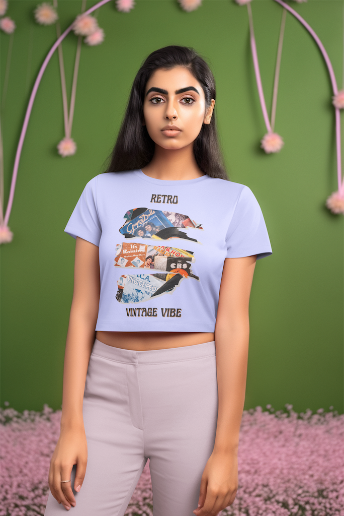 Vintage Retro Vibes Crop Top