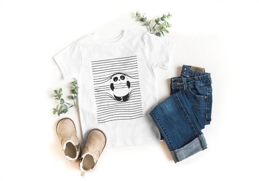 Peeking Panda - Unisex Kids T-Shirt