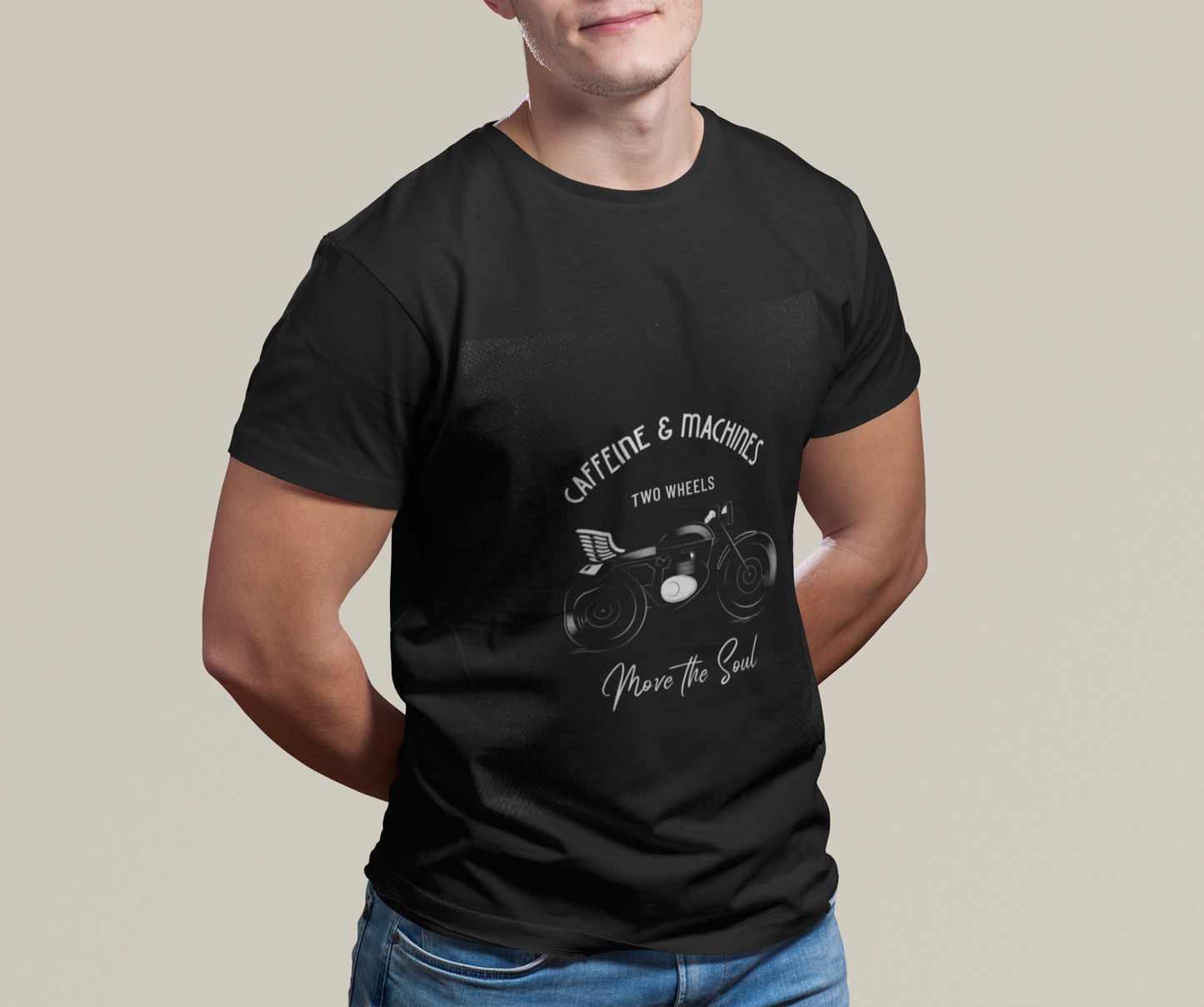 Caffeine and Machines Half Sleeve T-Shirt