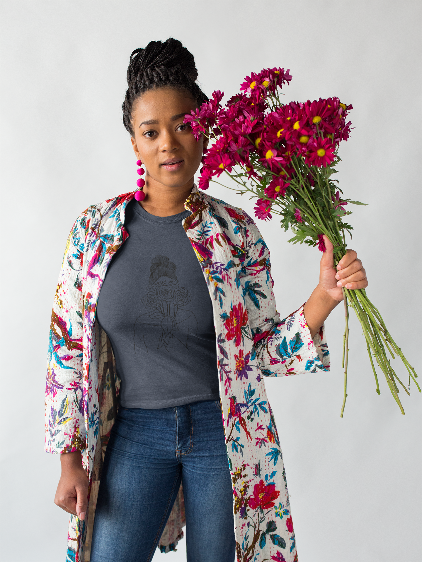Bloom like a Flower Round Neck T-Shirt