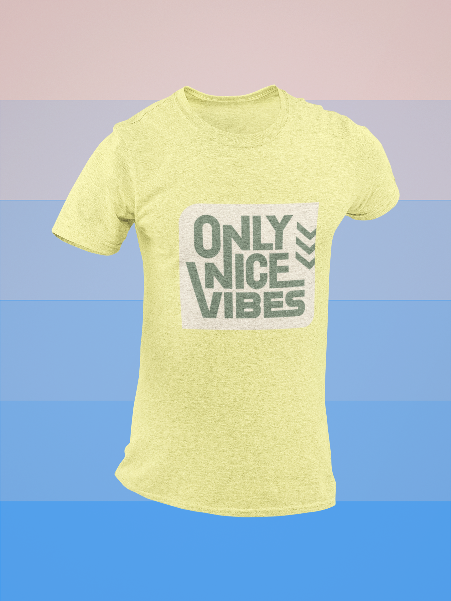 Only Nice Vibes Half-Sleeve Round Neck