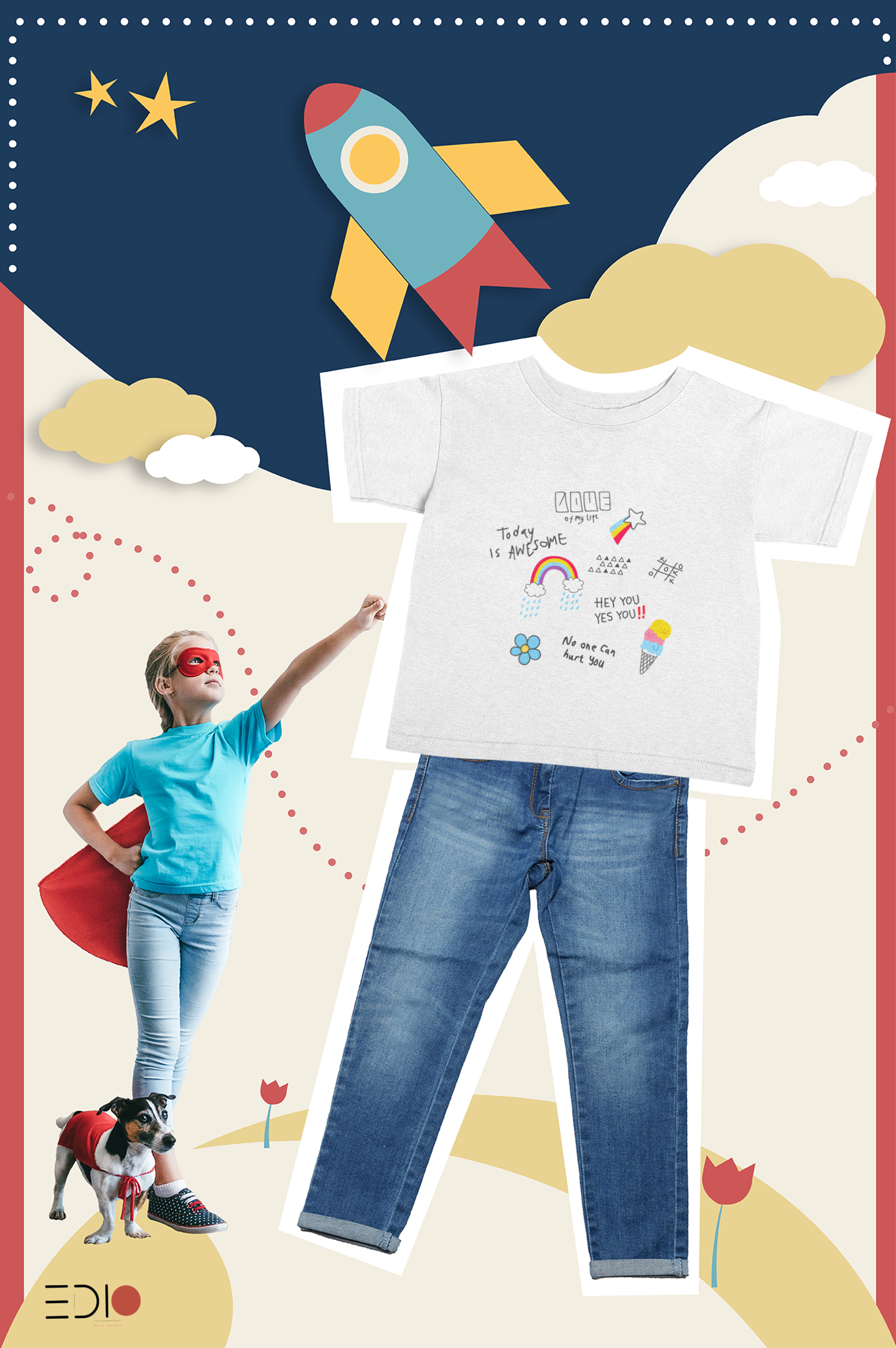 Doodles Unisex Kids T-Shirt