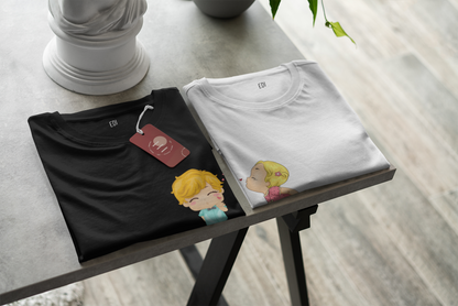 Cute Kisses Couple's T-Shirt (Pack of 2)