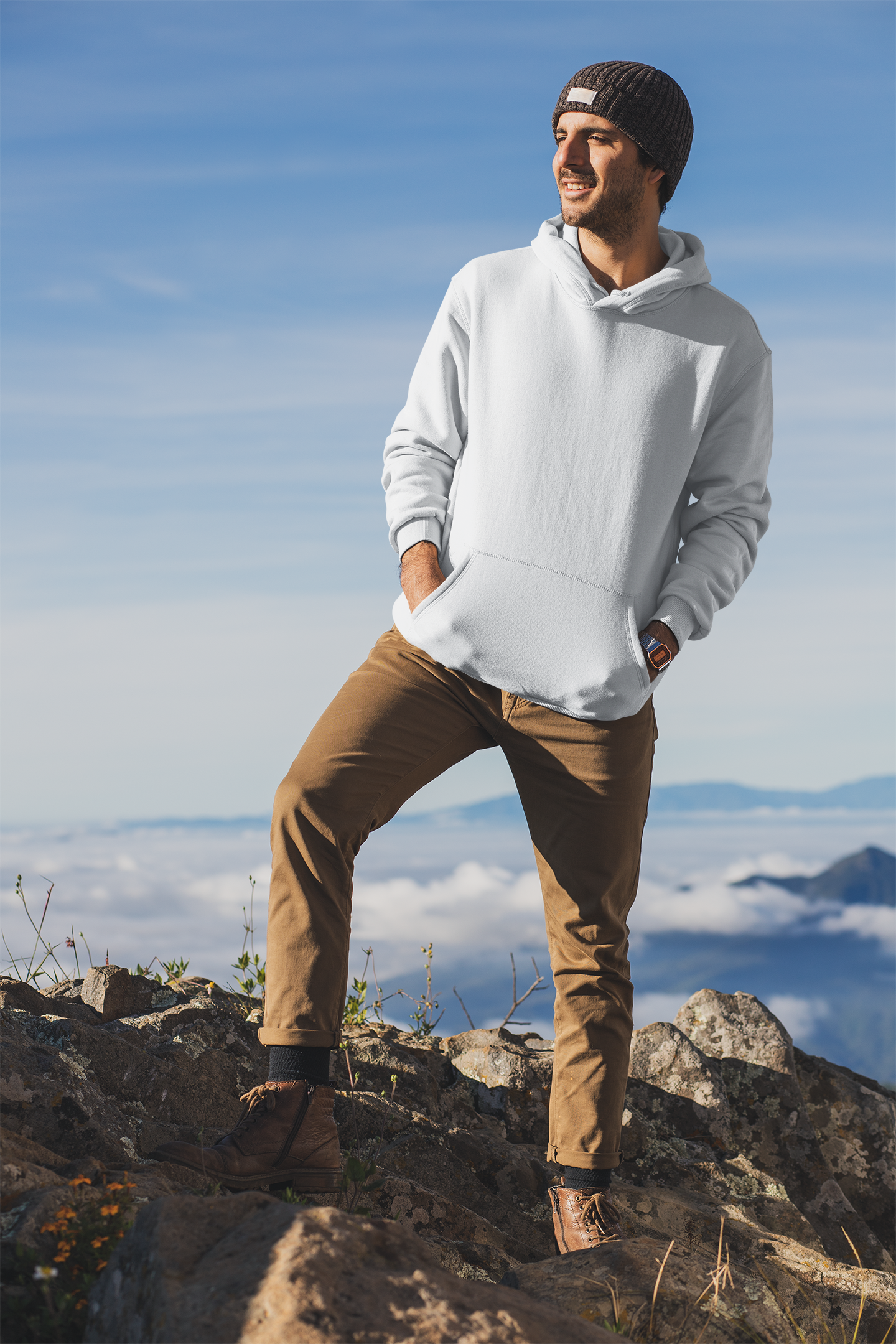 Plain Unisex Relaxed Fit Hoodie