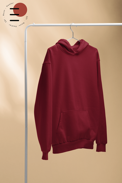 Plain Unisex Relaxed Fit Hoodie