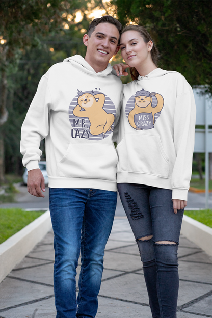 Miss Crazy Mr. Lazy Couple Hoodie (Pack of 2)